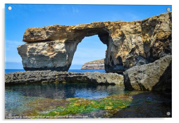 The Azure Window, Gozo Acrylic by Sebastien Greber