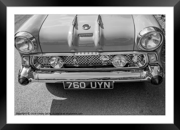 Vintage Vauxhall bw Framed Mounted Print by Chris Yaxley