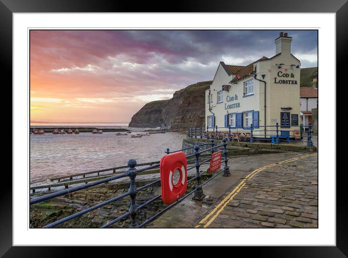 Staithes Framed Mounted Print by Tony Swain