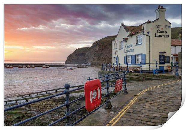 Staithes Print by Tony Swain