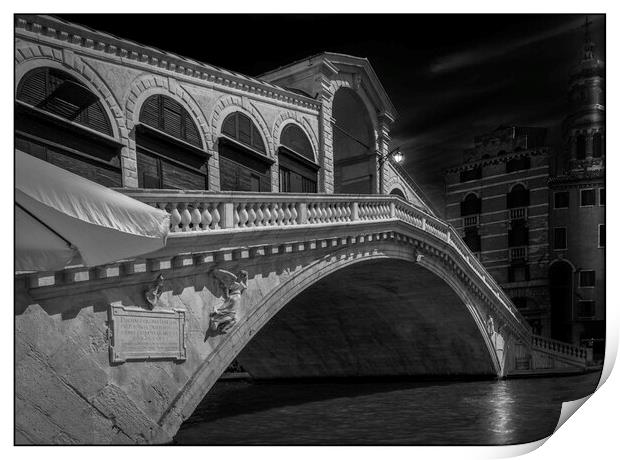 Rialto Bridge Print by Tony Swain
