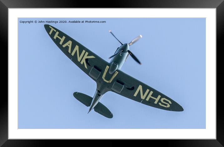 Tribute to NHS Heroes Framed Mounted Print by John Hastings