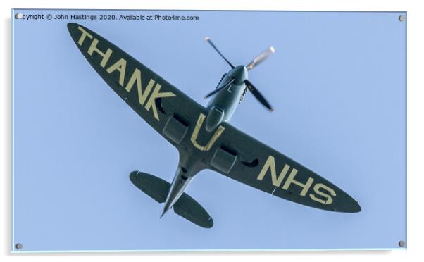 Tribute to NHS Heroes Acrylic by John Hastings