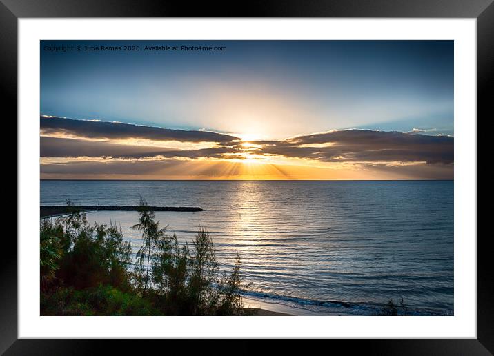 Playa del Ingles Sunrise Framed Mounted Print by Juha Remes