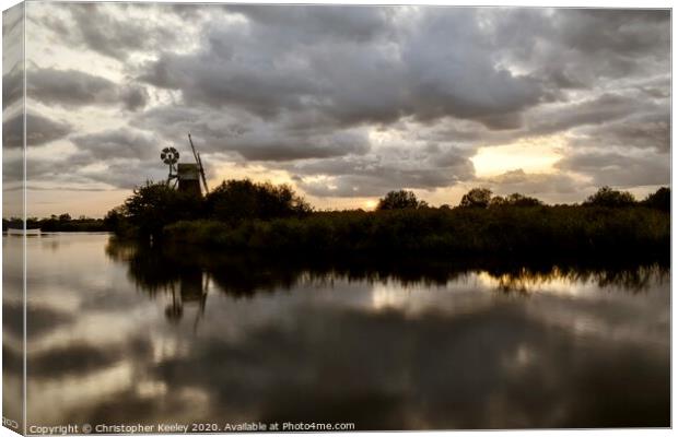 How Hill, Norfolk Broads Canvas Print by Christopher Keeley