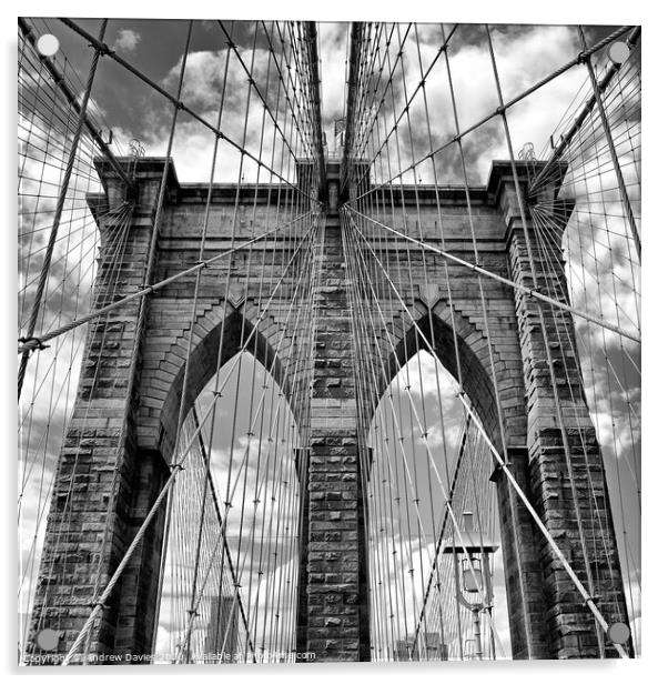 Brooklyn Bridge, New York Acrylic by Andrew Davies