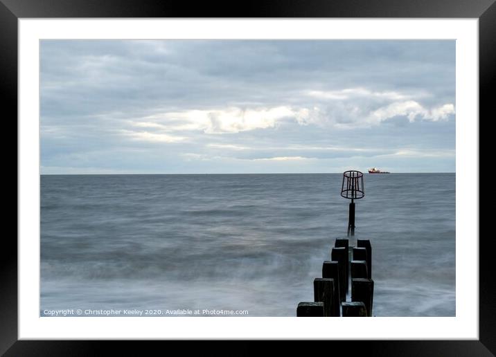 Morning at Gorleston beach  Framed Mounted Print by Christopher Keeley
