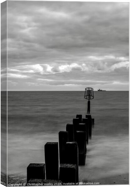 The sea at Gorleston beach Canvas Print by Christopher Keeley