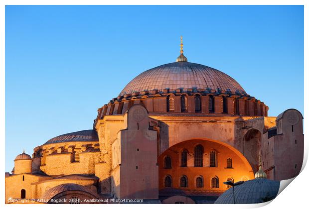 Hagia Sophia in Istanbul Print by Artur Bogacki