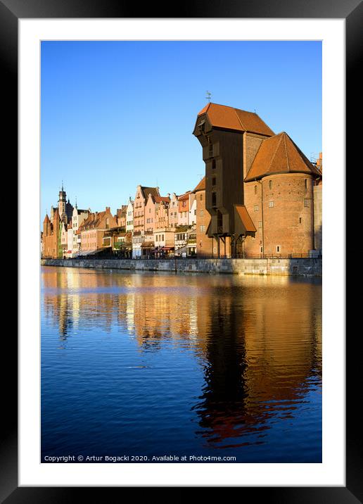 Old Town of Gdansk at Sunset Framed Mounted Print by Artur Bogacki