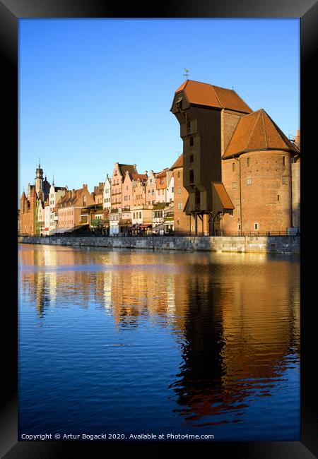 Old Town of Gdansk at Sunset Framed Print by Artur Bogacki