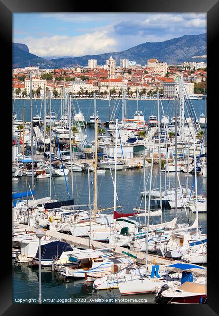 Marina in City of Split in Croatia Framed Print by Artur Bogacki