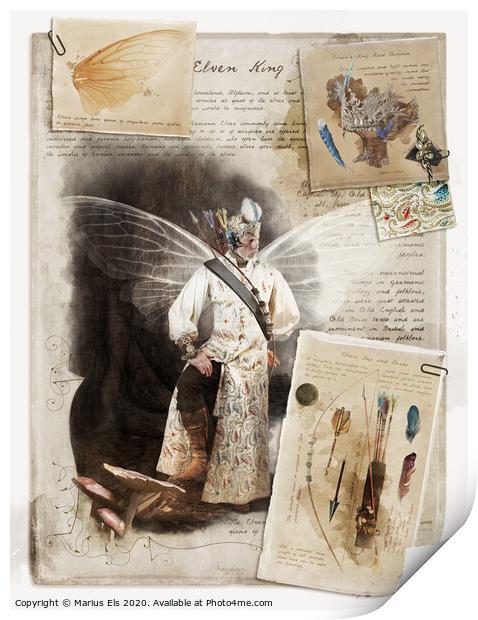 The story of the Elven King Print by Marius Els