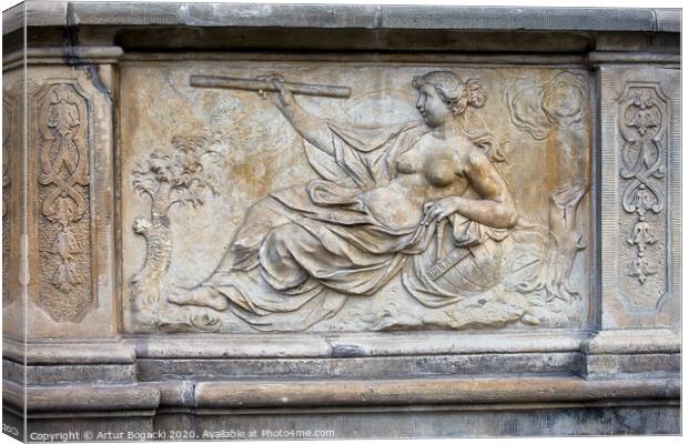Allegory of Science Relief Canvas Print by Artur Bogacki