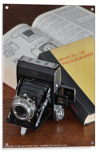 Vintage folding camera Acrylic by Bernard Rose Photography