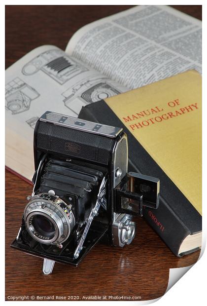 Vintage folding camera Print by Bernard Rose Photography