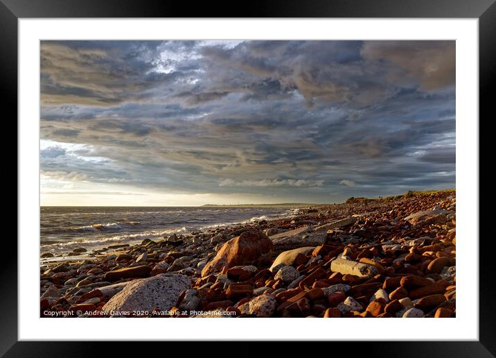 Sunset over Liverpool Bay Framed Mounted Print by Andrew Davies