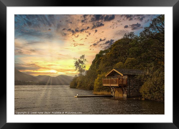 The Old Boat House - Ullswater Framed Mounted Print by David Tyrer