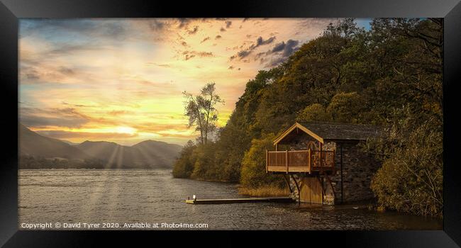 The Old Boat House - Ullswater Framed Print by David Tyrer