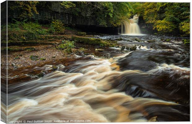 Yorkshire White Water  Canvas Print by Paul Sutton