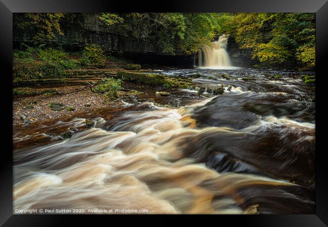 Yorkshire White Water  Framed Print by Paul Sutton