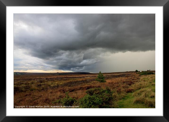 Dark Clouds over the North York Moors Framed Mounted Print by David Morton
