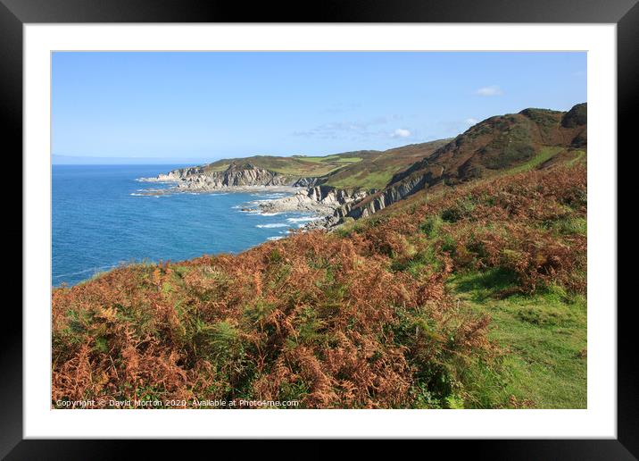 Bull Point from Morte Point, North Devon Framed Mounted Print by David Morton