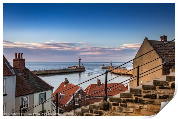 Speedboat at whitby Print by kevin cook