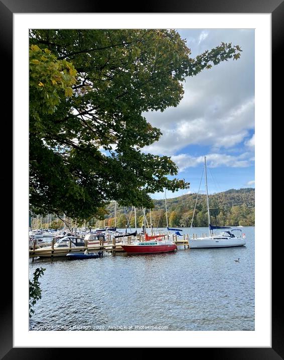 Boats on Lake Windermere Framed Mounted Print by Ailsa Darragh