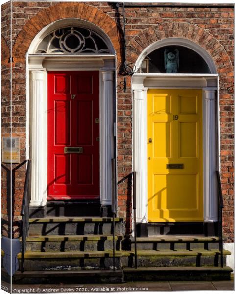 Liverpool Hope Street doors Canvas Print by Andrew Davies