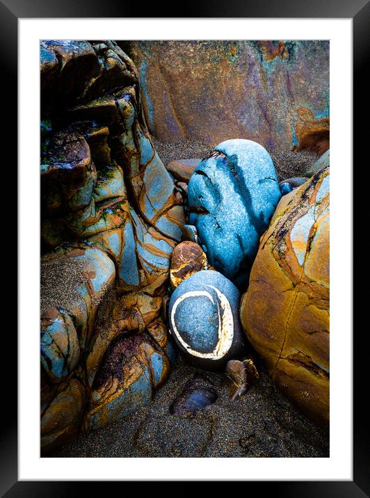 Abstract Rocks, Widemouth Bay, Cornwall 2 Framed Mounted Print by Maggie McCall