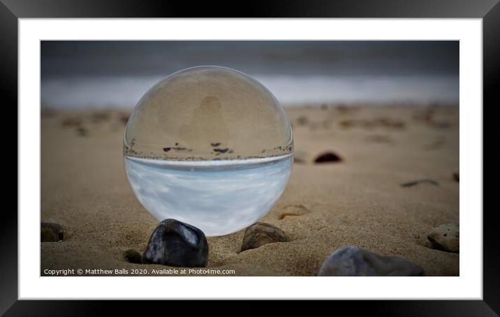 Beach Ball Framed Mounted Print by Matthew Balls