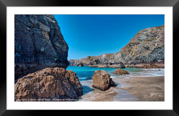 Kynance Cove Cornwall Framed Mounted Print by Kevin Smith
