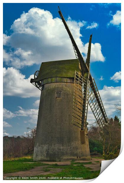 Bidston Hill Windmill Print by Kevin Smith