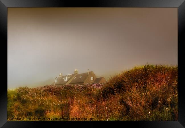 Cottage In The Mist At Portencross Framed Print by Tylie Duff Photo Art