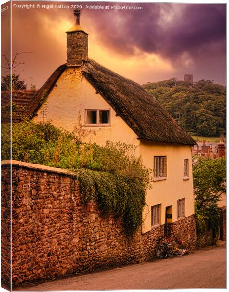 Dunster cottage Canvas Print by Nigel Hatton