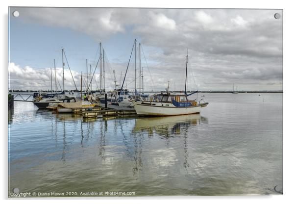 Heybridge basin near Maldon Essex Acrylic by Diana Mower