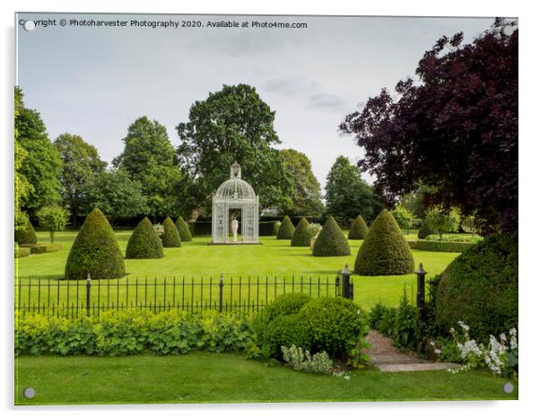 Chenies Manor gardens Parterre, Buckinghamshire. Acrylic by Elizabeth Debenham