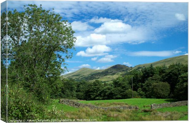 Mam Tor View Canvas Print by Alison Chambers