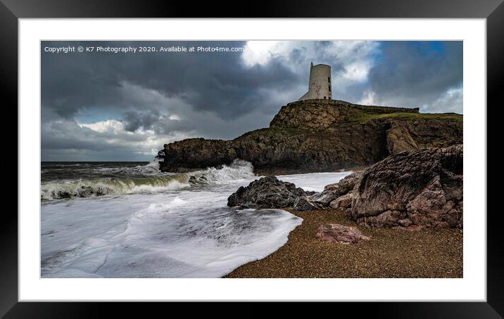 Tŵr Mawr Lighthouse, Llanddwyn Island, Anglesey Framed Mounted Print by K7 Photography