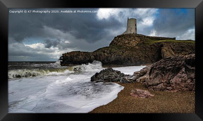 Tŵr Mawr Lighthouse, Llanddwyn Island, Anglesey Framed Print by K7 Photography