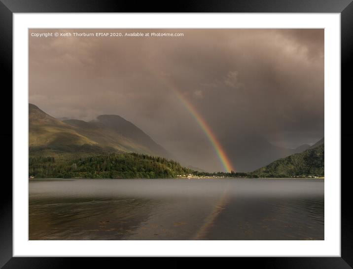 Rainbows over Glencoe Framed Mounted Print by Keith Thorburn EFIAP/b