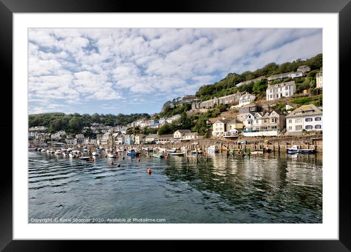 View of West Looe on The River Looe Framed Mounted Print by Rosie Spooner
