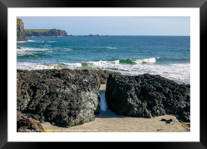 Kynance Cove, Cornwall, England Framed Mounted Print by Milton Cogheil