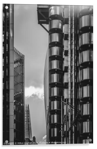 London Skyscrapers Acrylic by Milton Cogheil