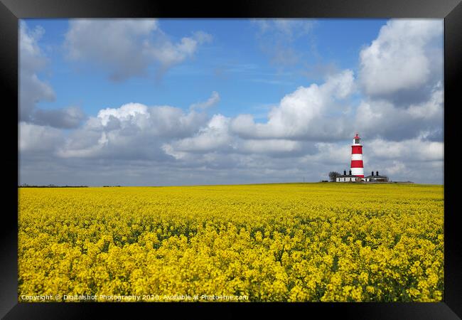 Bright Beacon in Norfolk Fields Framed Print by Digitalshot Photography