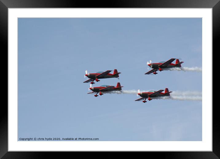 Close Formation  Framed Mounted Print by chris hyde