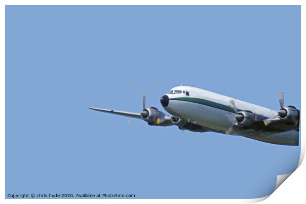 Air Atlantique DC6 Print by chris hyde