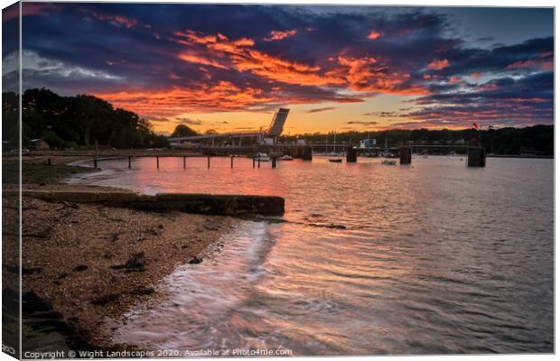 Wootton Creek At Fishbourne Canvas Print by Wight Landscapes