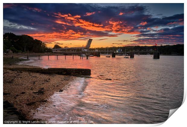 Wootton Creek At Fishbourne Print by Wight Landscapes